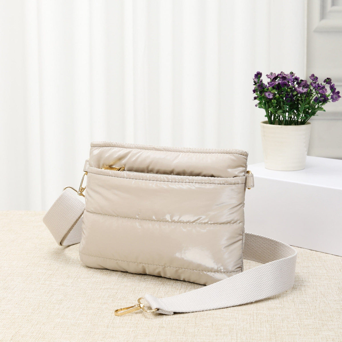 TG10282 Bailey Puffer Quilted Crossbody Bag - MiMi Wholesale
