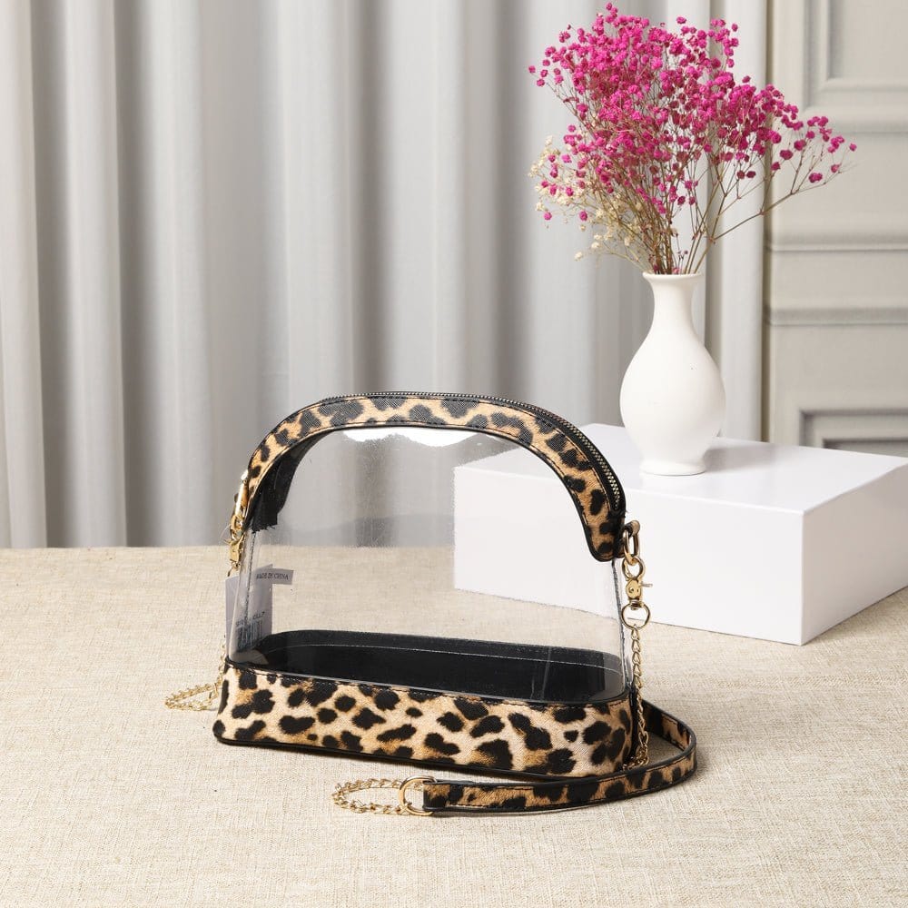 TG10434 Sienna Dome Clear Handbag With Chain Strap - MiMi Wholesale