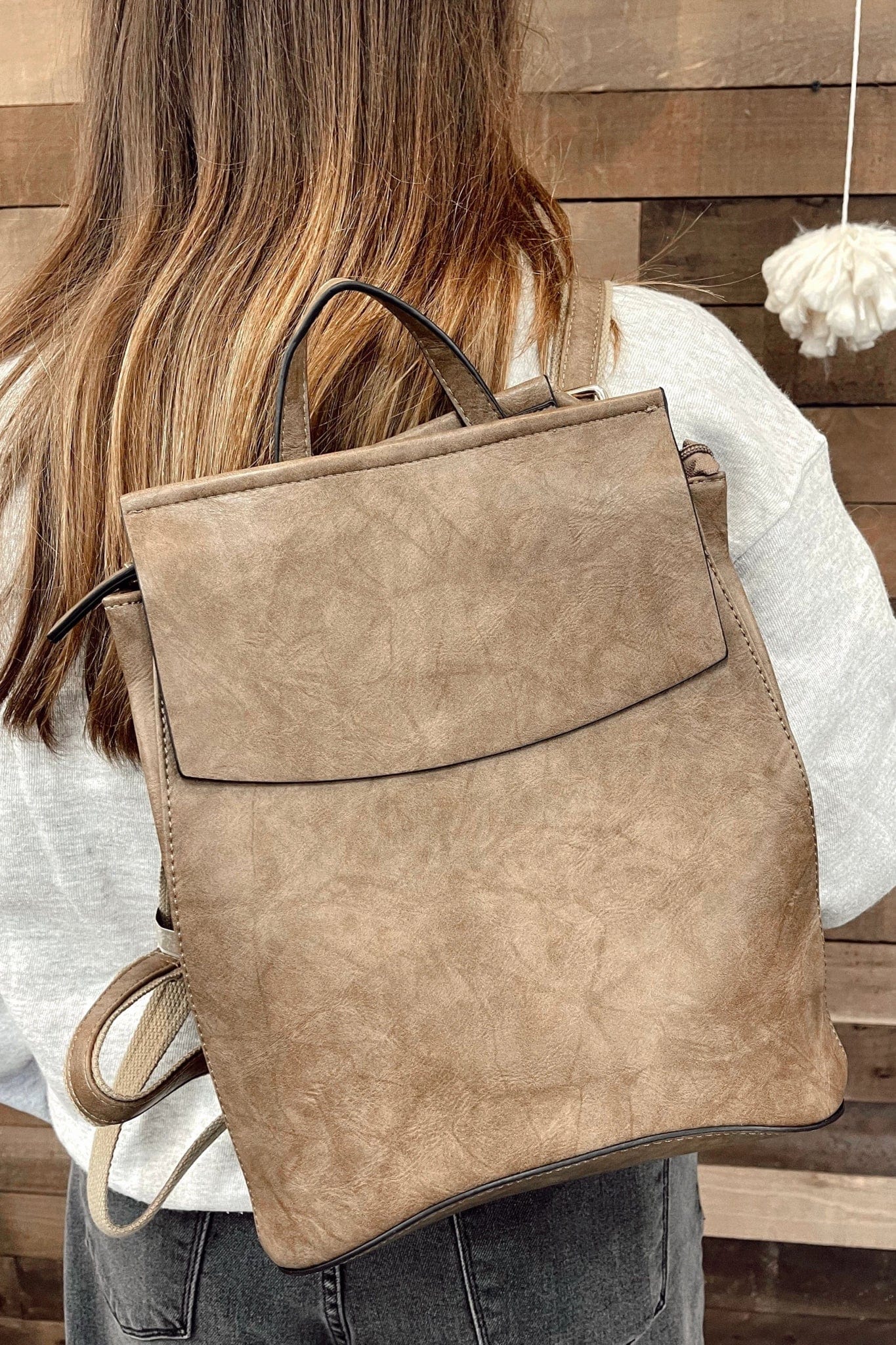 Vegan leather convertible backpack deals
