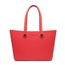 V2023TX Carrie All Textured Versa Tote w/ Interchangeable Straps - MiMi Wholesale