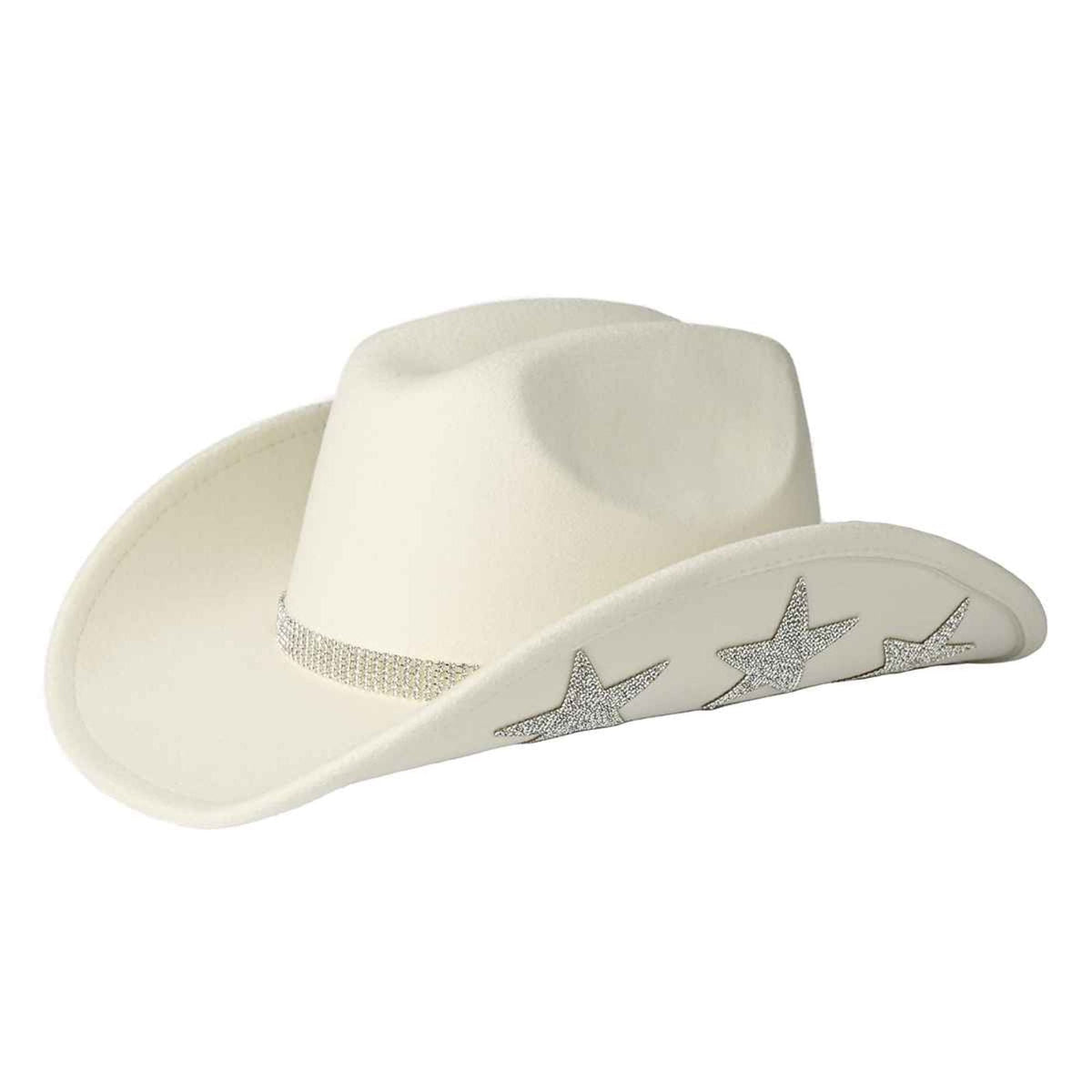 VCC0078 Hannah Star Rhinestone Cowboy Hat - MiMi Wholesale