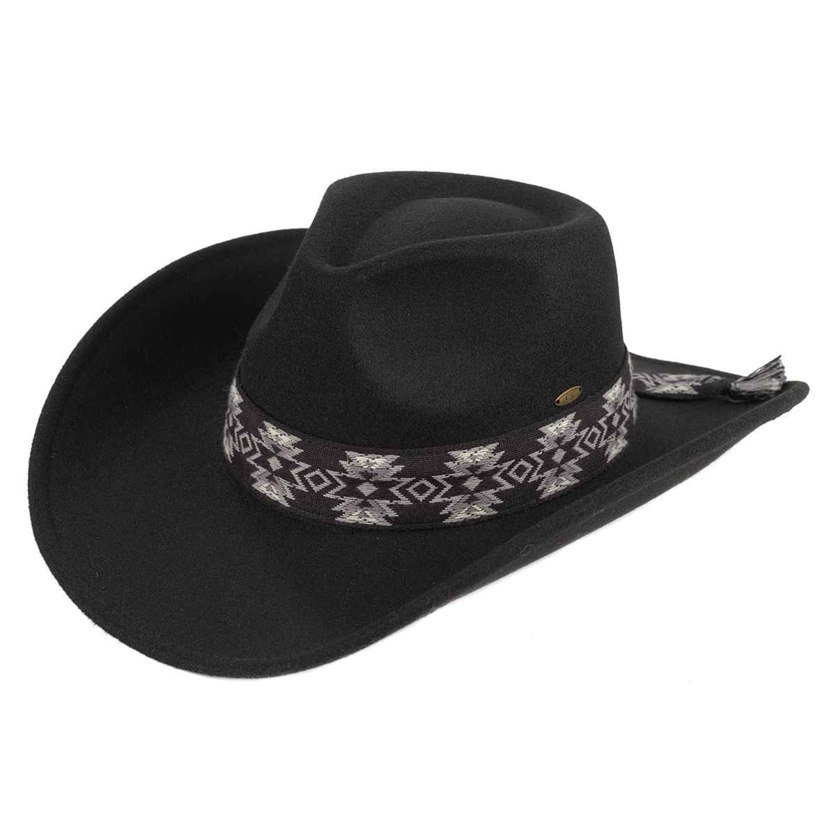 VCE0063 Fernanda Southwest Pattern Cowboy Hat - MiMi Wholesale