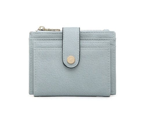 WL1904 Mini Snap Button Wallet & Cardholder w/ Zipper Pocket - MiMi Wholesale