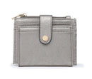 WL1904 Mini Snap Button Wallet & Cardholder w/ Zipper Pocket - MiMi Wholesale