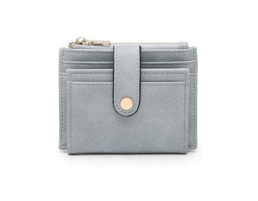WL1904 Mini Snap Button Wallet & Cardholder w/ Zipper Pocket - MiMi Wholesale
