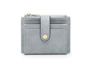 WL1904 Mini Snap Button Wallet & Cardholder w/ Zipper Pocket - MiMi Wholesale