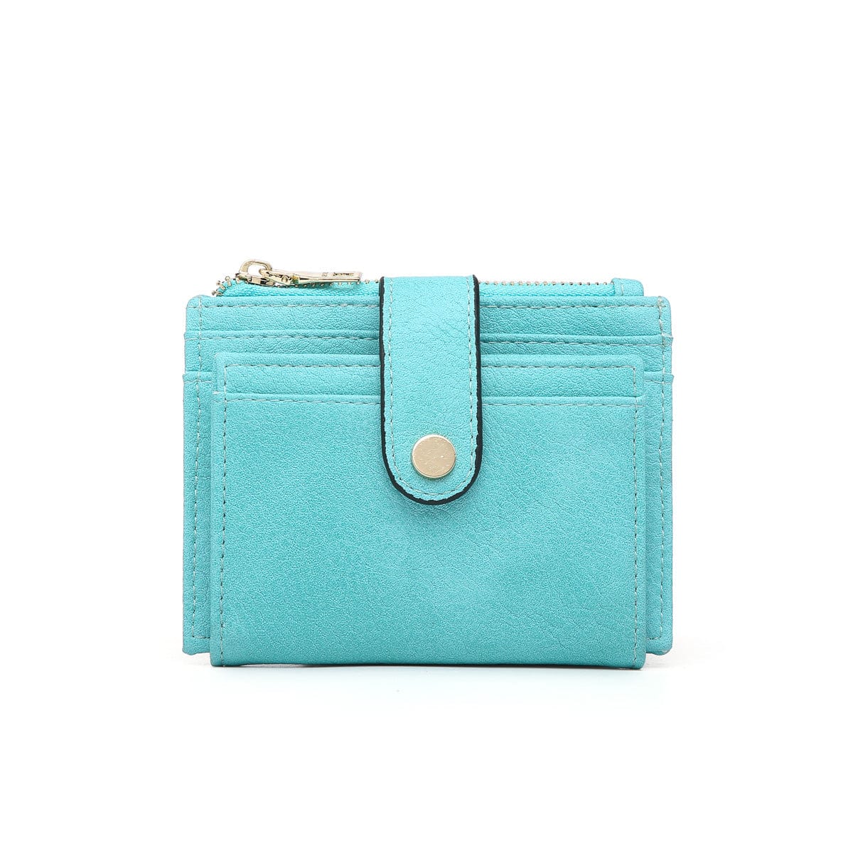WL1904 Mini Snap Button Wallet & Cardholder w/ Zipper Pocket - MiMi Wholesale