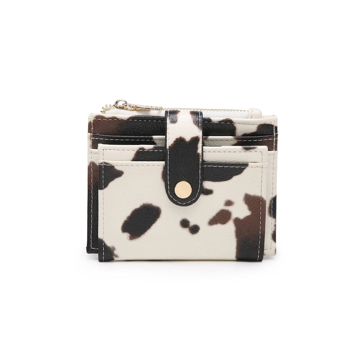 WL1904 Mini Snap Button Wallet & Cardholder w/ Zipper Pocket - MiMi Wholesale