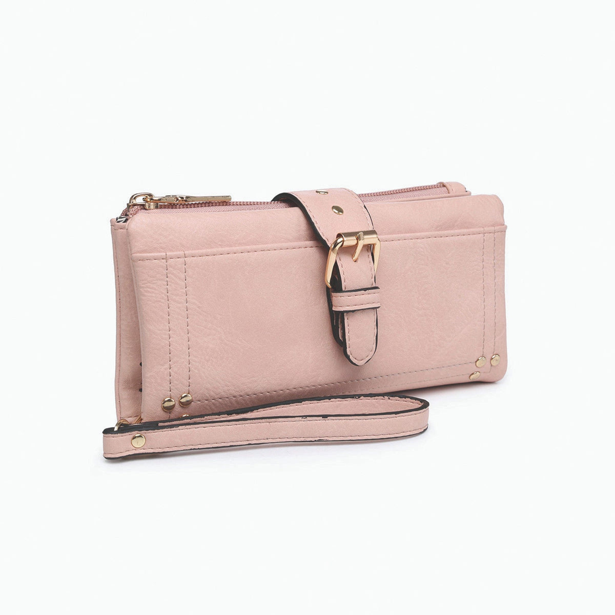 WL2230 Cadence Buckle Wallet/Clutch w/ Zip Top - MiMi Wholesale