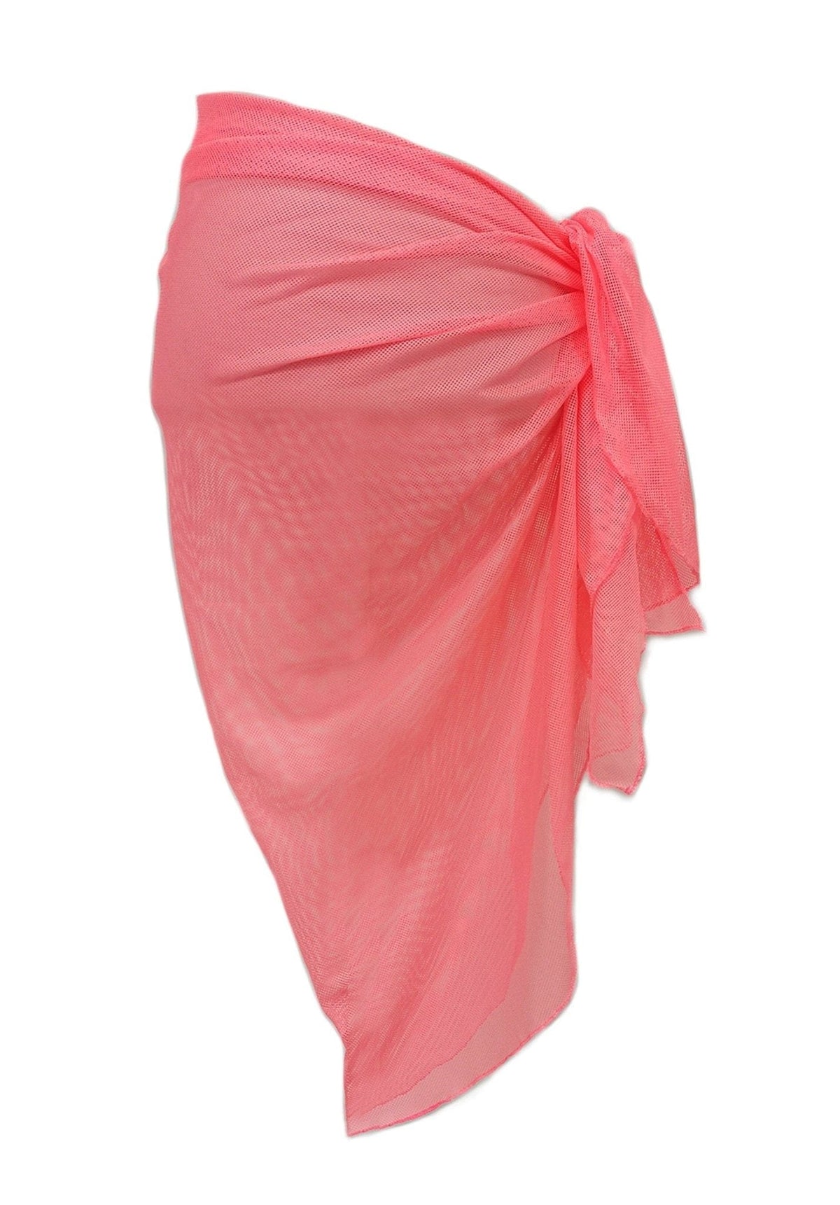 WLS210175 Diana Solid Mesh Sarong - MiMi Wholesale