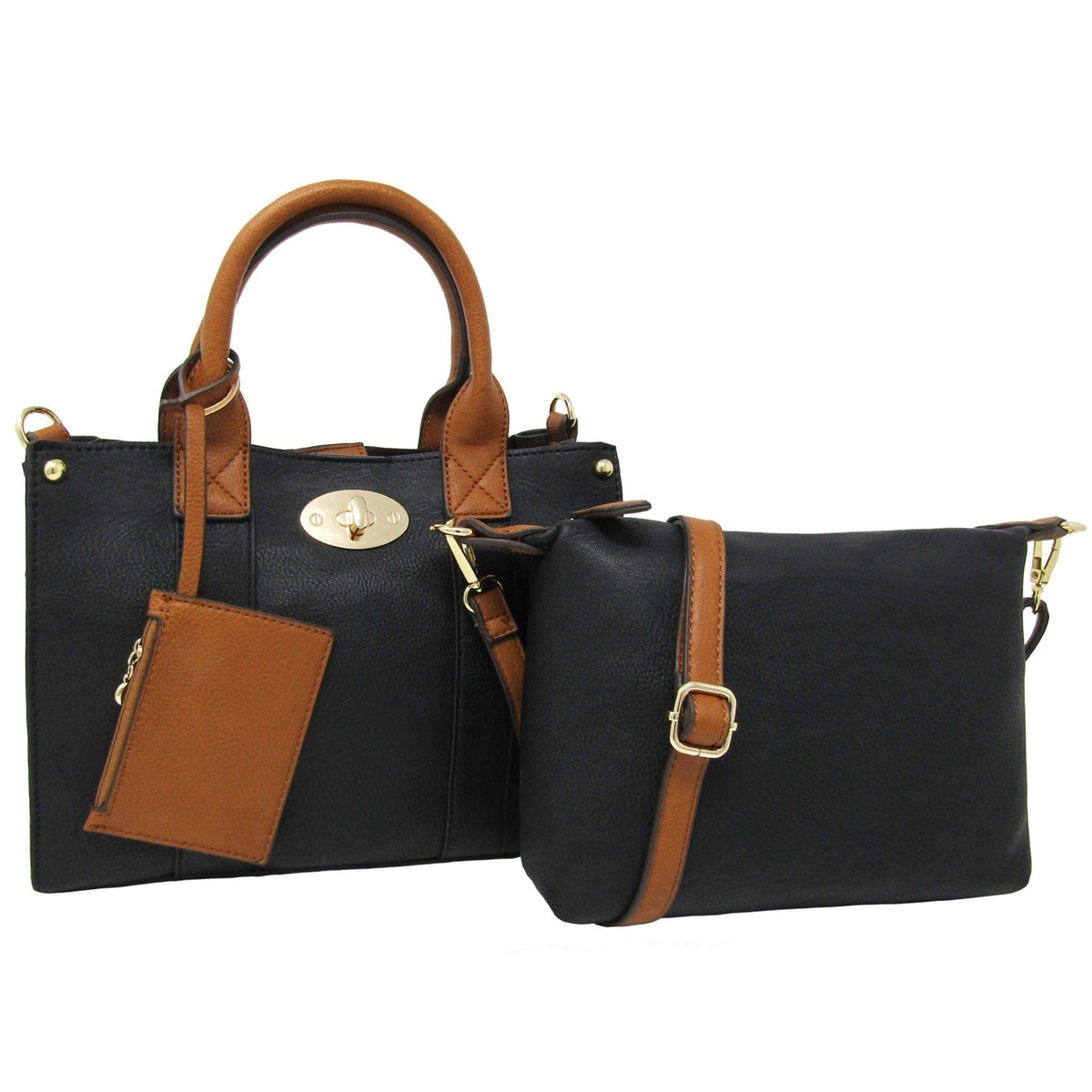 WU061 Cameran 3-in-1 Boxy Satchel & Crossbody - MiMi Wholesale