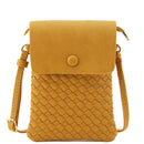 WU115 Wanda Woven Flapover Crossbody Bag Cell Phone Purse - MiMi Wholesale