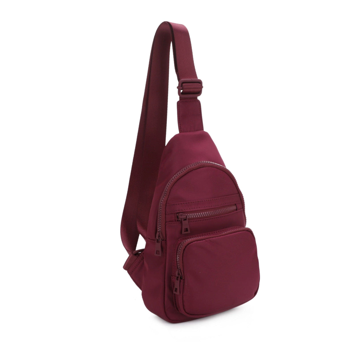 YL20534 Kristen Nylon Multi Pocket Sling Bag - MiMi Wholesale