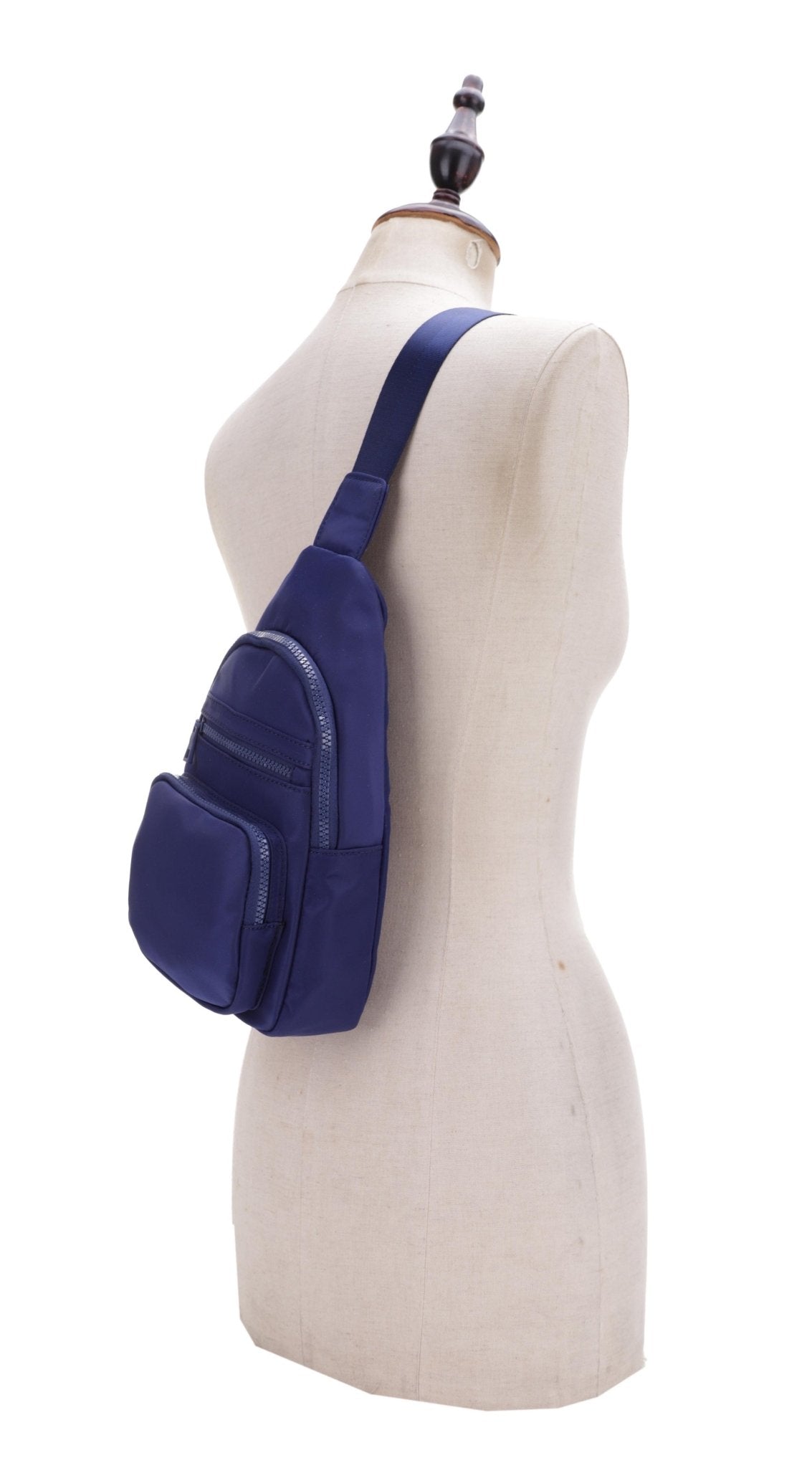 YL20534 Kristen Nylon Multi Pocket Sling Bag - MiMi Wholesale