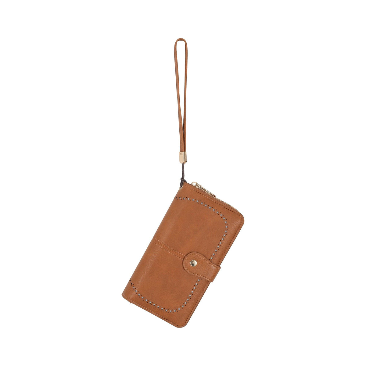 YX25793 Rachel Vegan Leather Laser Cut Out Detail Wallet/Wristlet - MiMi Wholesale