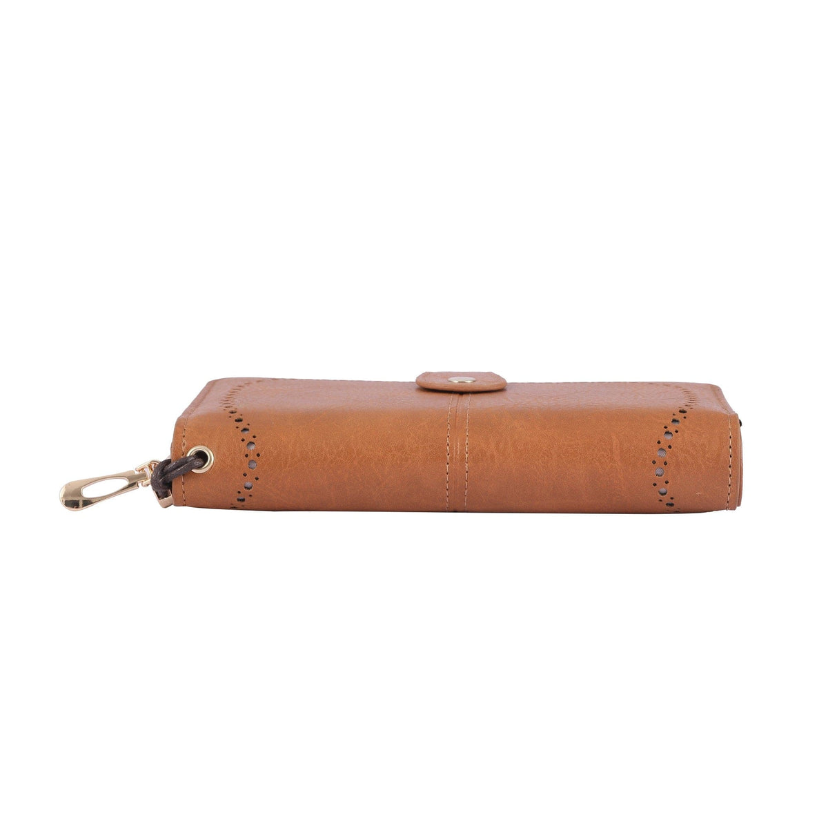 YX25793 Rachel Vegan Leather Laser Cut Out Detail Wallet/Wristlet - MiMi Wholesale