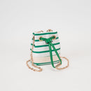 TG10885 Lola Stripe Mini Bucket Crossbody Bag
