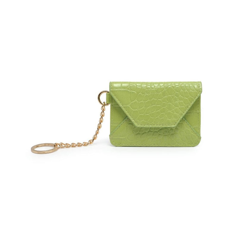 23872 Gia Crocodile Cardholder With Keychain - MiMi Wholesale