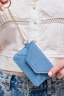 23872 Gia Crocodile Cardholder With Keychain - MiMi Wholesale