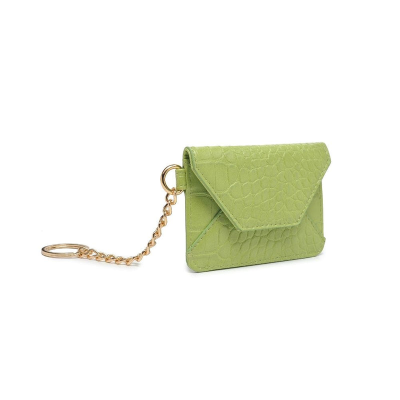 23872 Gia Crocodile Cardholder With Keychain - MiMi Wholesale