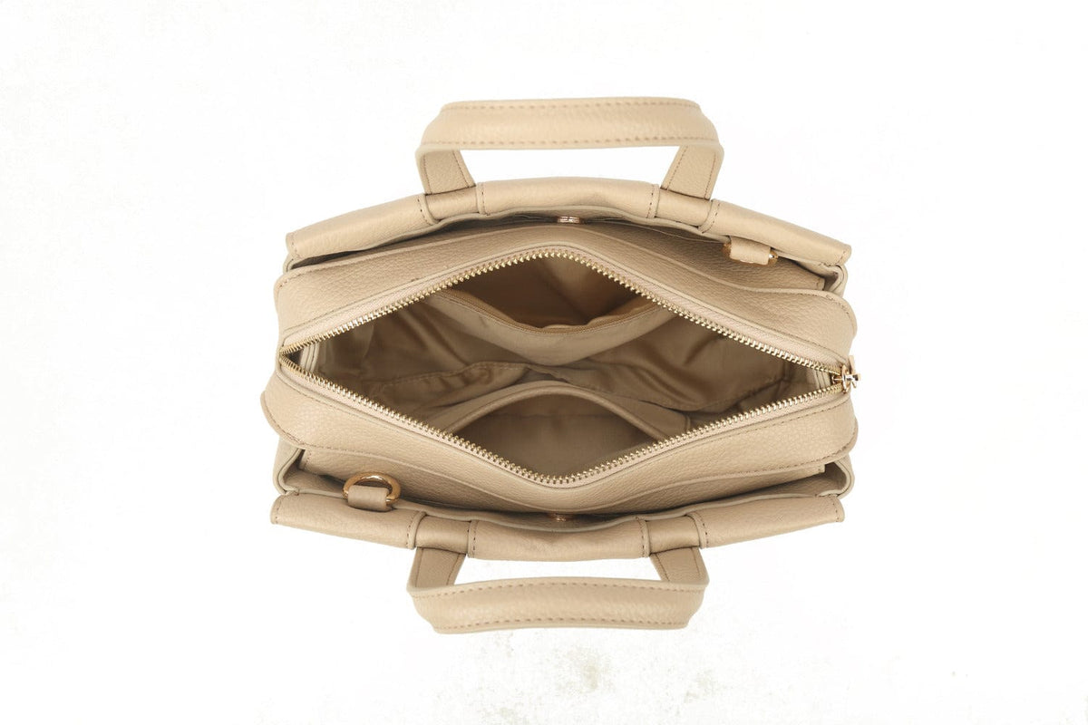 2637 Antonia 3 Compartment Satchel/Crossbody Bag - MiMi Wholesale