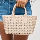 27845 Paisley 2 in 1 Mini Woven Tote/Crossbody Bag With Pouch - MiMi Wholesale