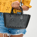 27845 Paisley 2 in 1 Mini Woven Tote/Crossbody Bag With Pouch - MiMi Wholesale