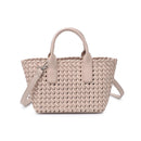 27845 Paisley 2 in 1 Mini Woven Tote/Crossbody Bag With Pouch - MiMi Wholesale