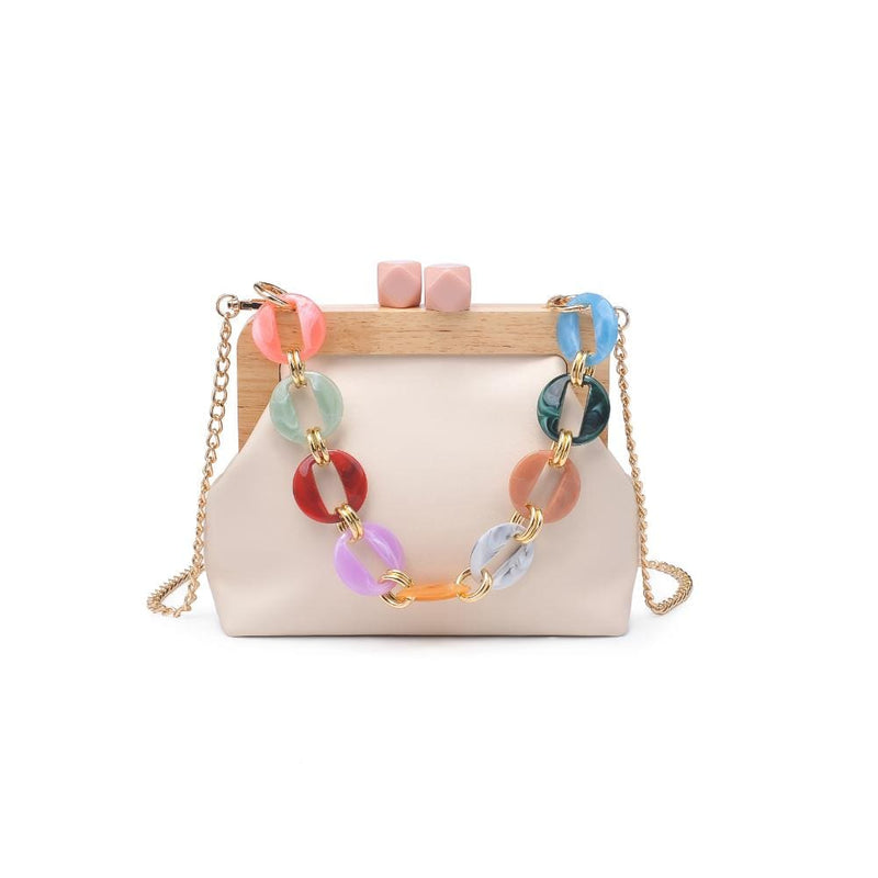 27937 Talullah Rainbow Resin Handle Clutch/Crossbody Bag - MiMi Wholesale