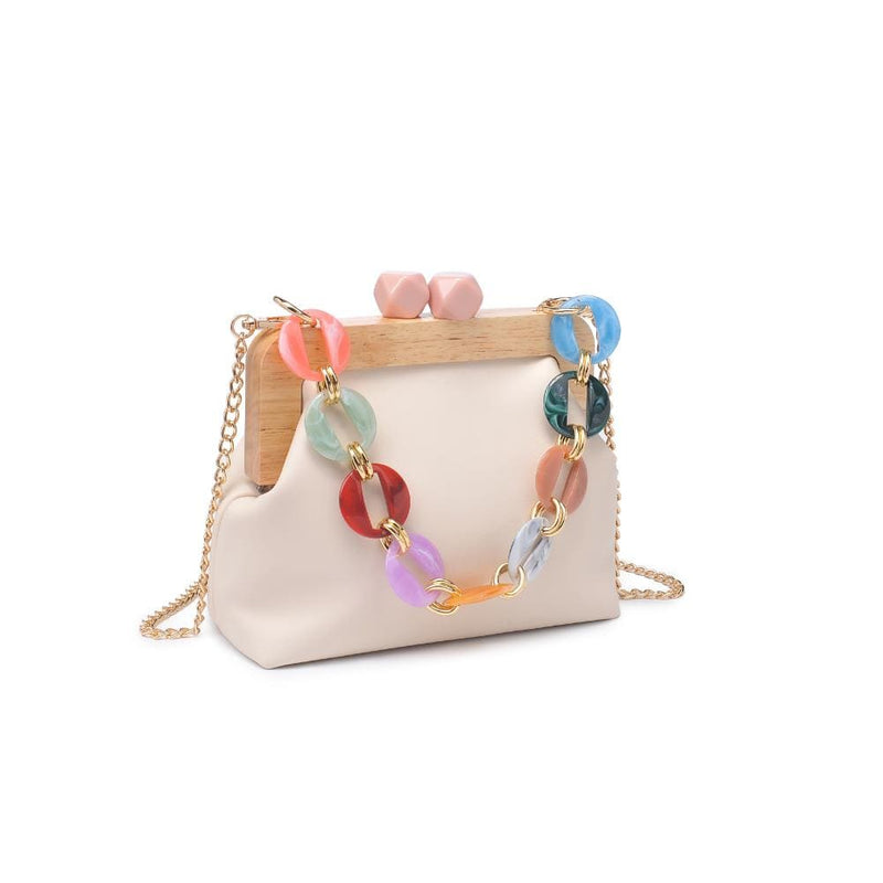 27937 Talullah Rainbow Resin Handle Clutch/Crossbody Bag - MiMi Wholesale