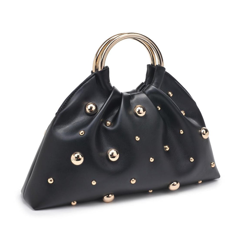 28223A Harper Studded Straw Clutch/Evening Bag - MiMi Wholesale