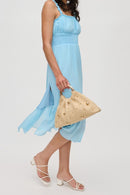 28823 Harper Studded Straw Clutch/Evening Bag - MiMi Wholesale