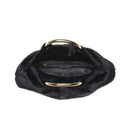 28823F Faux Fur Clutch Bag With Ring Handle - MiMi Wholesale