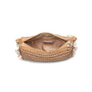 28829 Steph Straw Pearl Lined Evening Bag - MiMi Wholesale