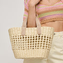 28936 June Straw Tote Bag - MiMi Wholesale