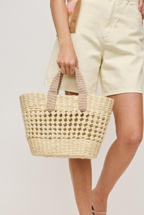 28936 June Straw Tote Bag - MiMi Wholesale