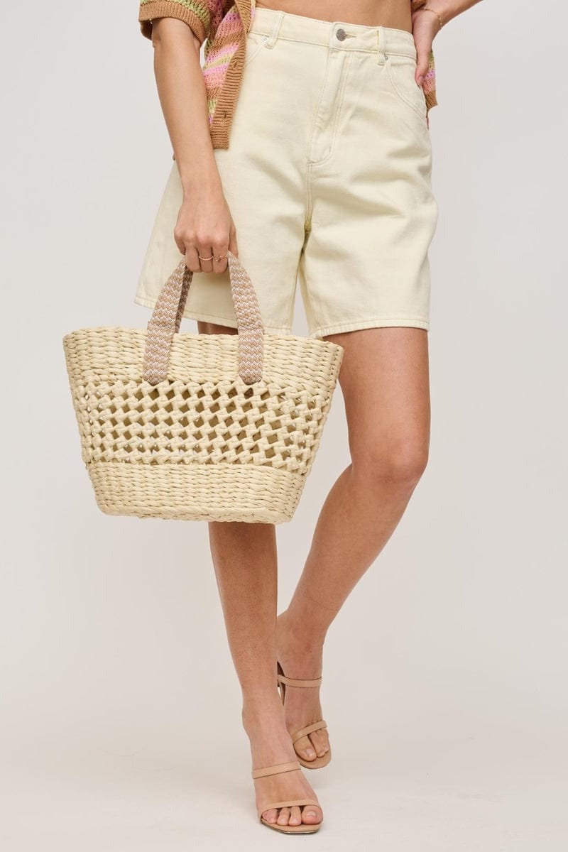 28936 June Straw Tote Bag - MiMi Wholesale
