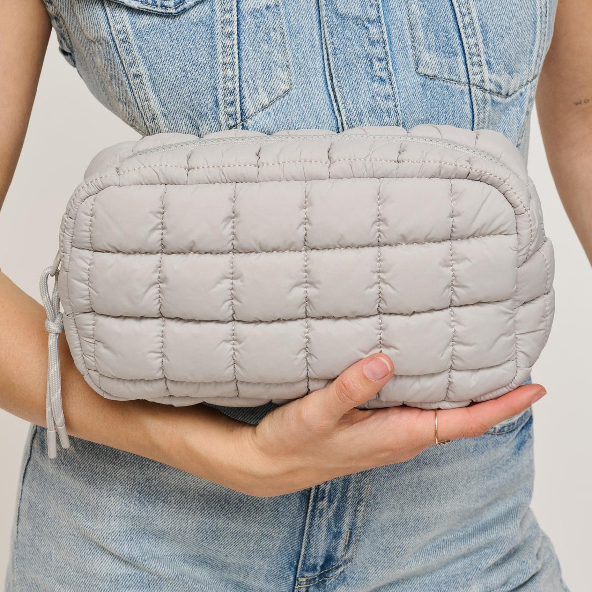 29349 Cloud Nine Quilted Puffer Nylon Cosmetic Pouch - MiMi Wholesale