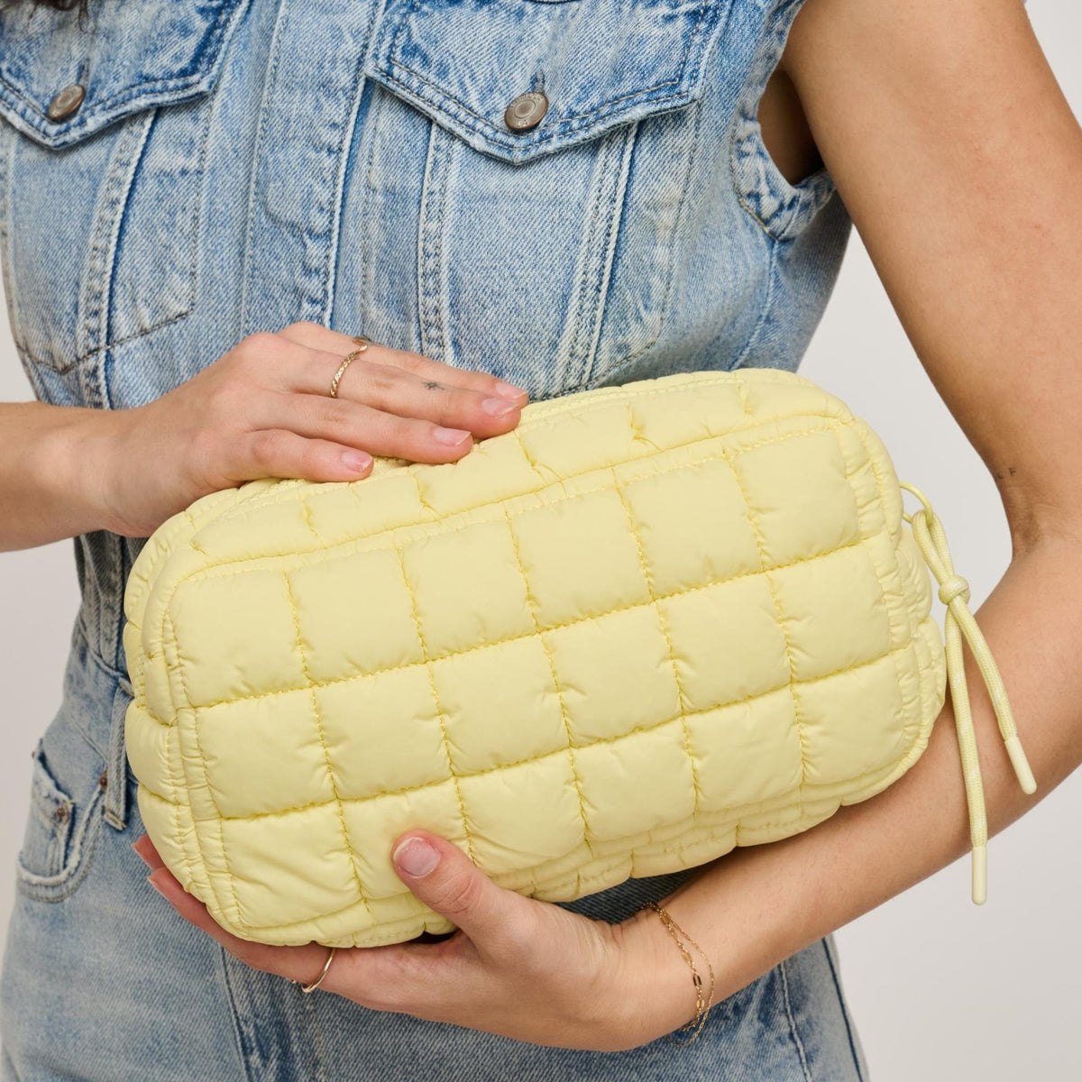 29349 Cloud Nine Quilted Puffer Nylon Cosmetic Pouch - MiMi Wholesale