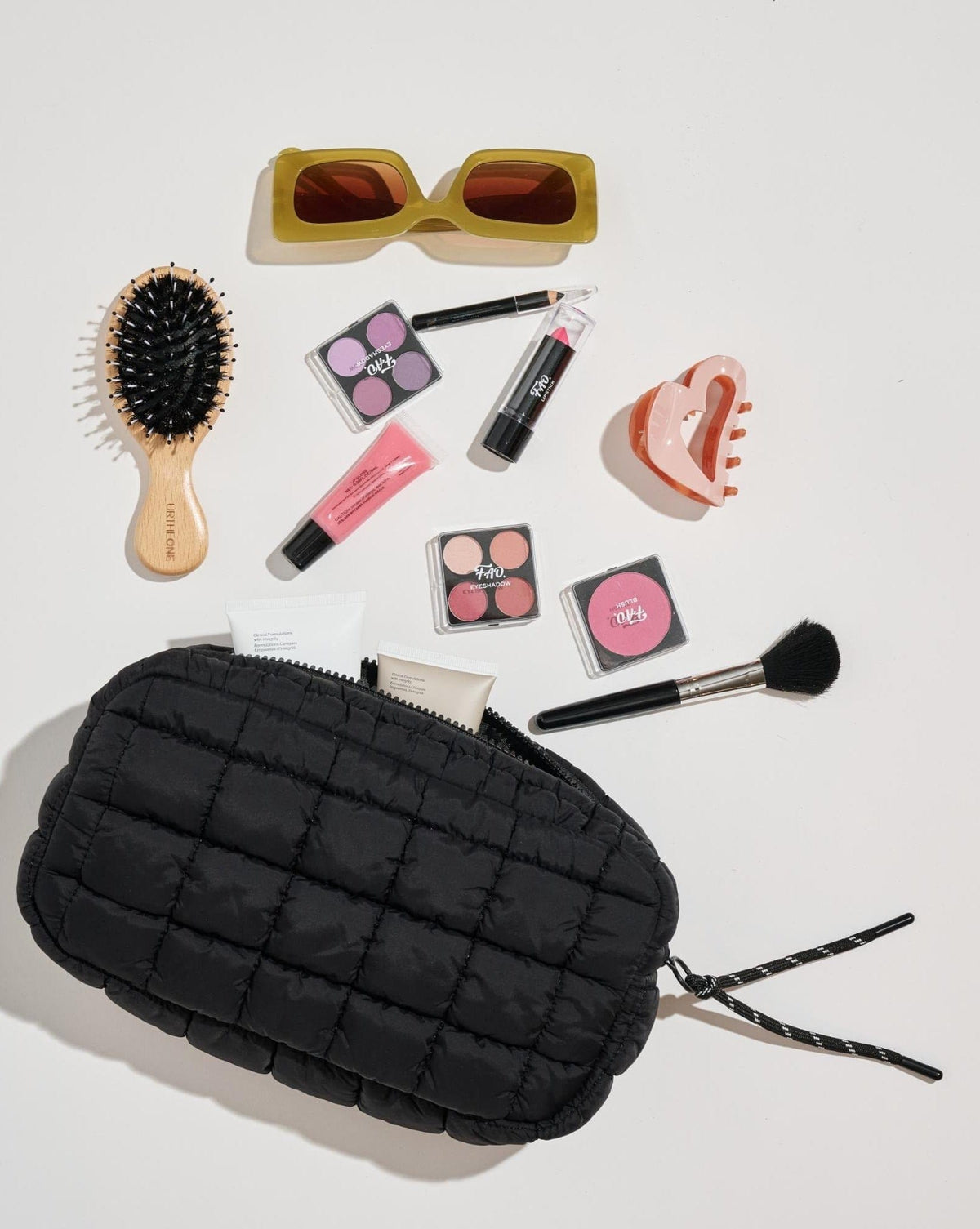 29349 Cloud Nine Quilted Puffer Nylon Cosmetic Pouch - MiMi Wholesale