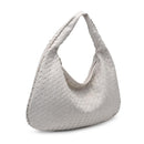29430SU Victoria Woven Faux Suede Hobo Bag - MiMi Wholesale