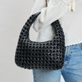 29516ML Richelle Woven Hobo Shoulder Bag - MiMi Wholesale