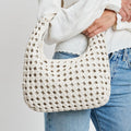 29516ML Richelle Woven Hobo Shoulder Bag - MiMi Wholesale