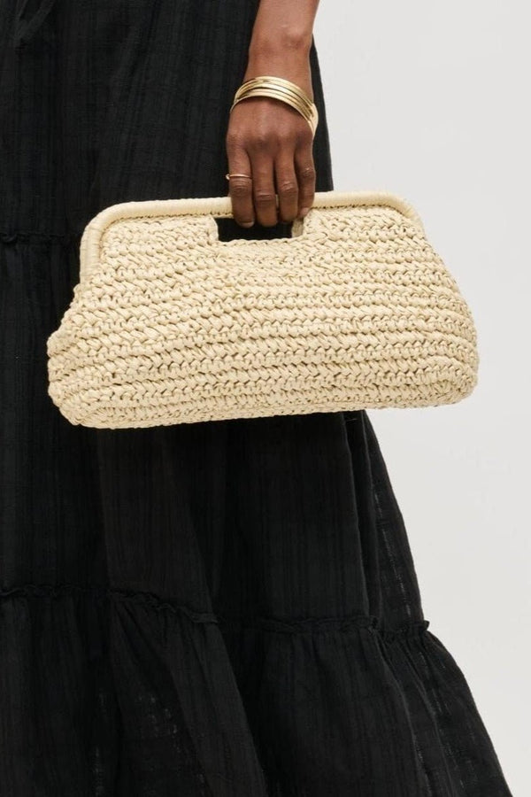 29591 Lani Straw Clutch Bag - MiMi Wholesale