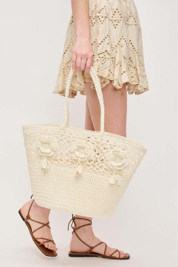 29846 Hampton Crochet Tote Bag - MiMi Wholesale