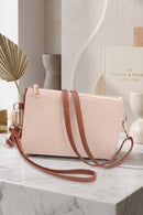 3102SC Ashely Textured Woven 3 Compartments Crossbody - MiMi Wholesale