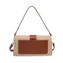 32728SWML Violet Straw Crossbody/Satchel Bag - MiMi Wholesale