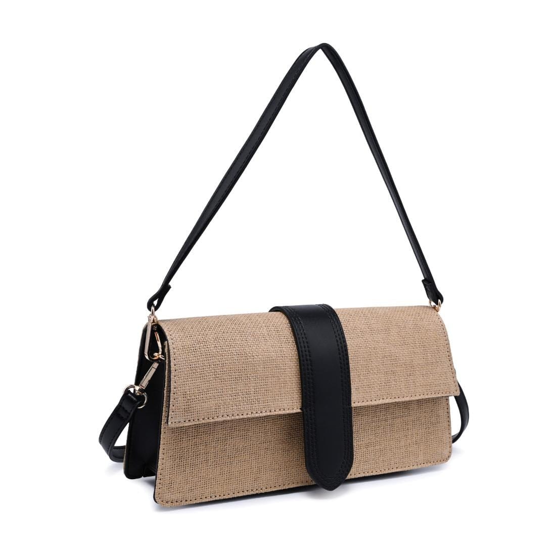 32728SWML Violet Straw Crossbody/Satchel Bag - MiMi Wholesale