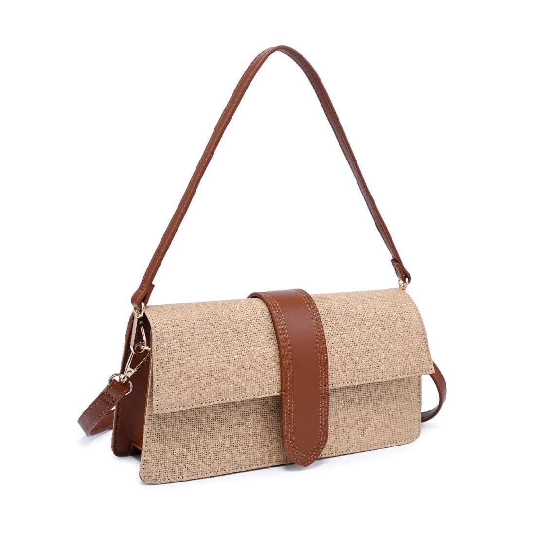 32728SWML Violet Straw Crossbody/Satchel Bag - MiMi Wholesale