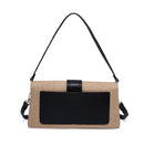 32728SWML Violet Straw Crossbody/Satchel Bag - MiMi Wholesale